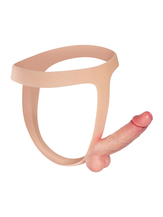 Evan - Gode Ceinture Ultra-Fin en Silicone avec Godemichet Réaliste - 15 cm