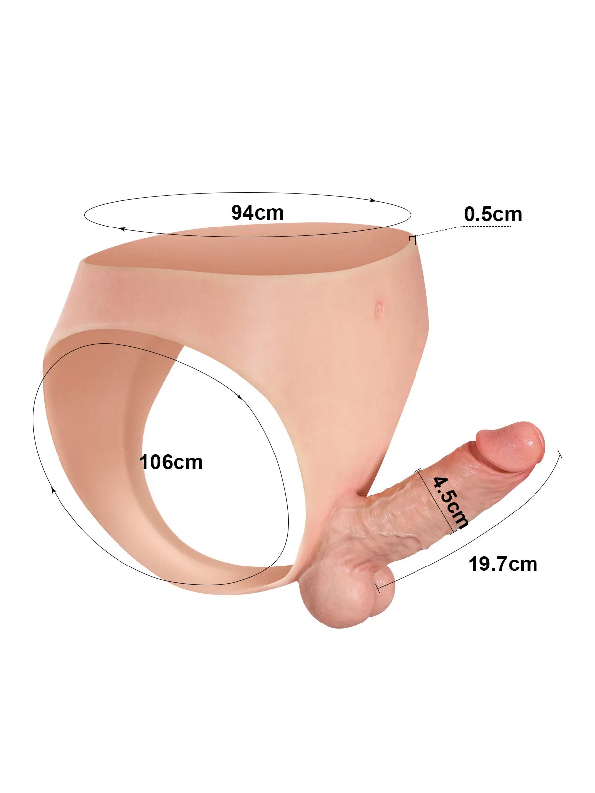 Harnais à Porter avec Godemichet Réaliste de 19,7 cm - Conçu pour les Couples Lesbiens
