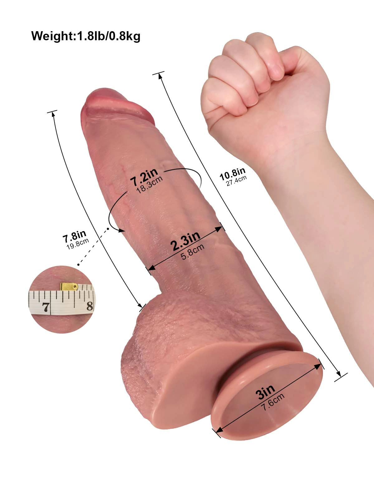 Henry - Gros Gode Réaliste au Corps Épais et Galbé - 27,4 cm