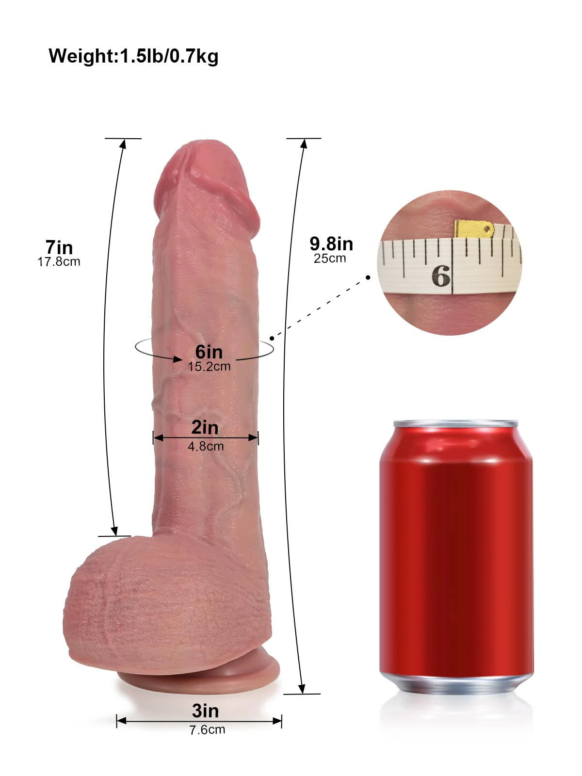 Ivan - Gode Réaliste avec Crête Saillante et Texture Prononcée - 25 cm