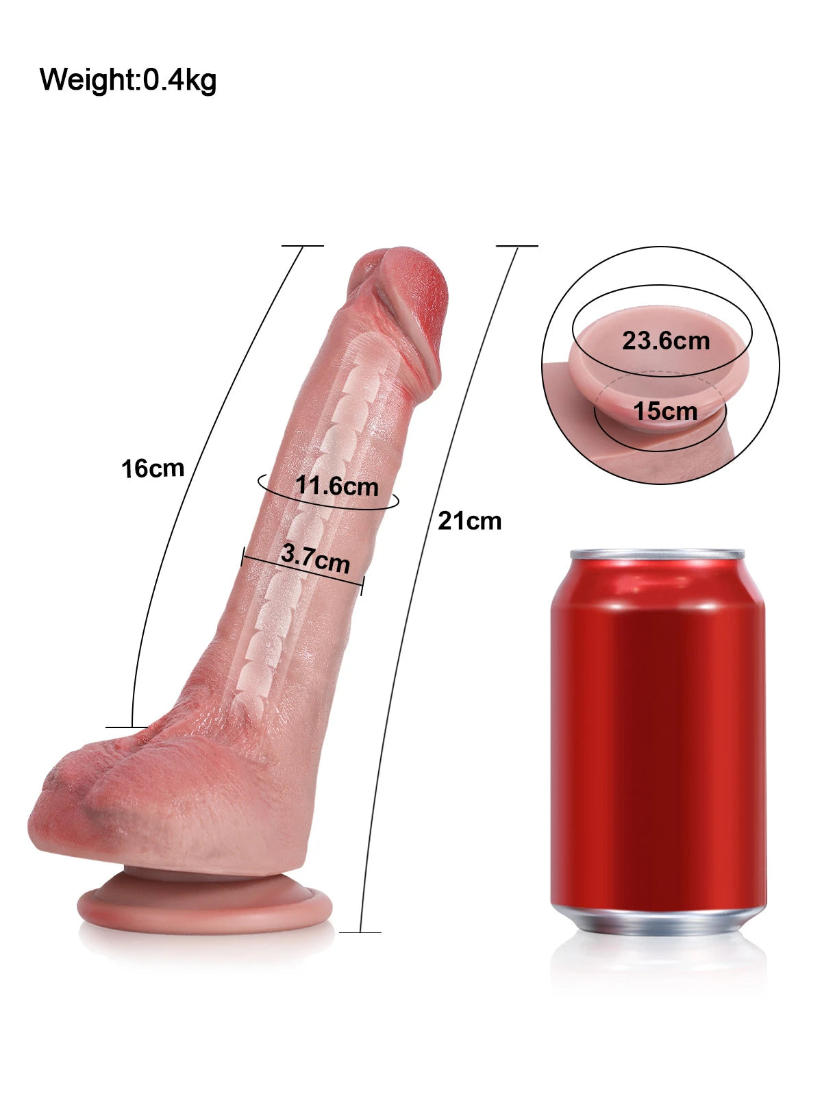 Jodie - Gode Ultra-Réaliste en Silicone Ultra-Souple à Armature Flexible - 21 cm