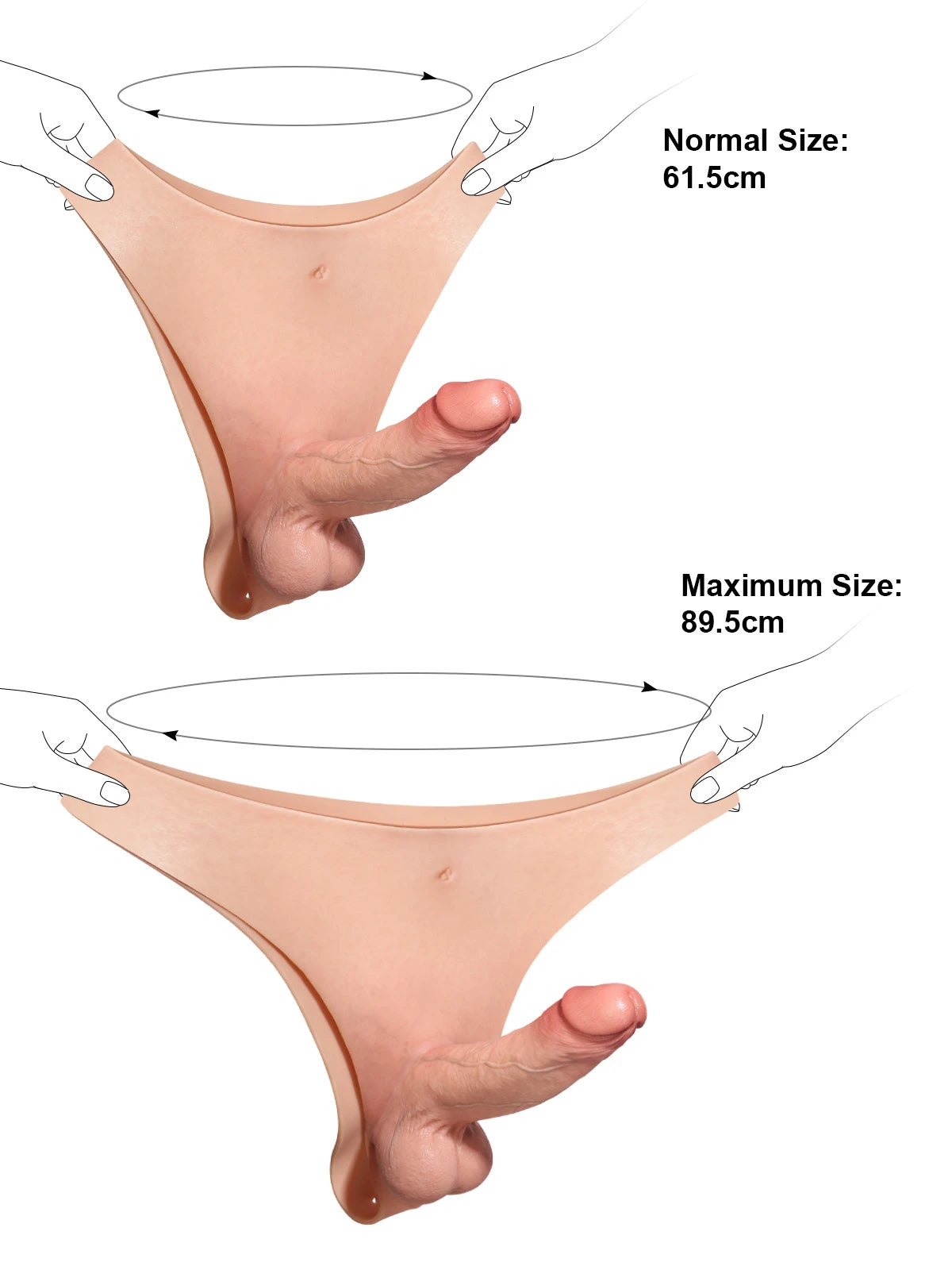 Jordan - Harnais en Silicone avec Godemichet Solide pour Plaisir Féminin - 17,5 cm