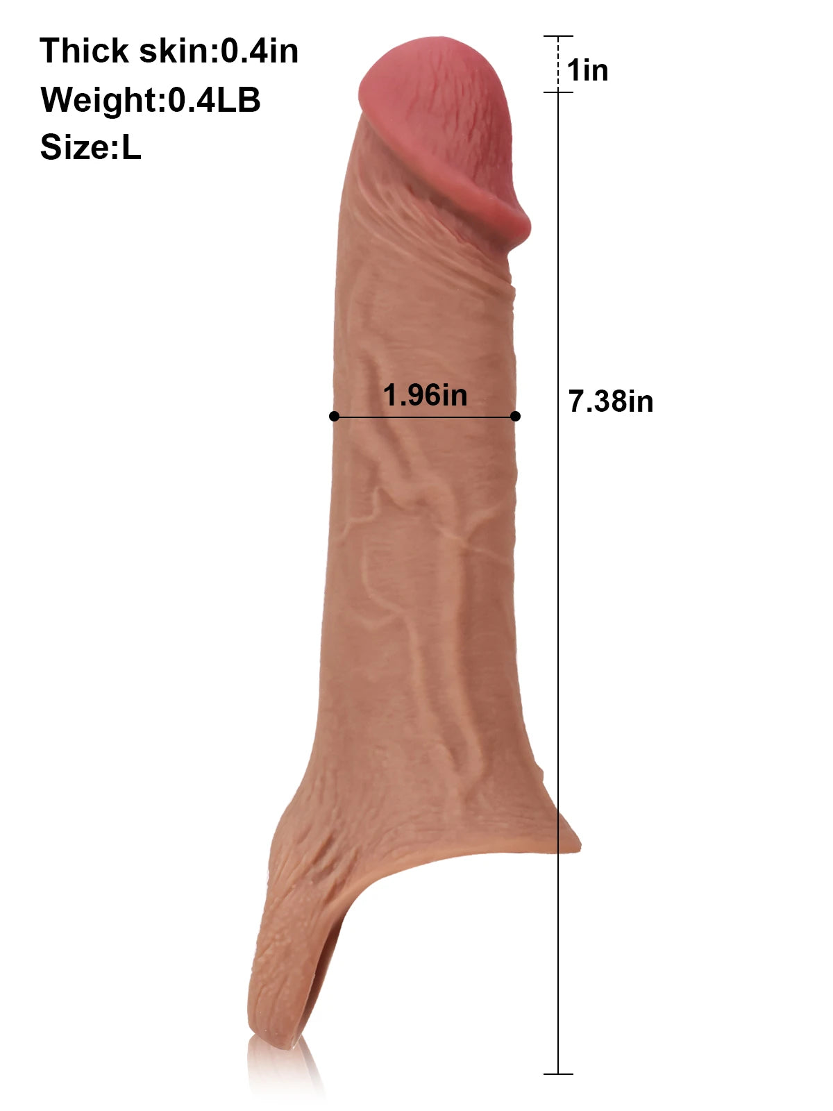 Joyce - Gaine Pénienne Réaliste à Longueur et Circonférence Optimales - 19 cm / 21 cm