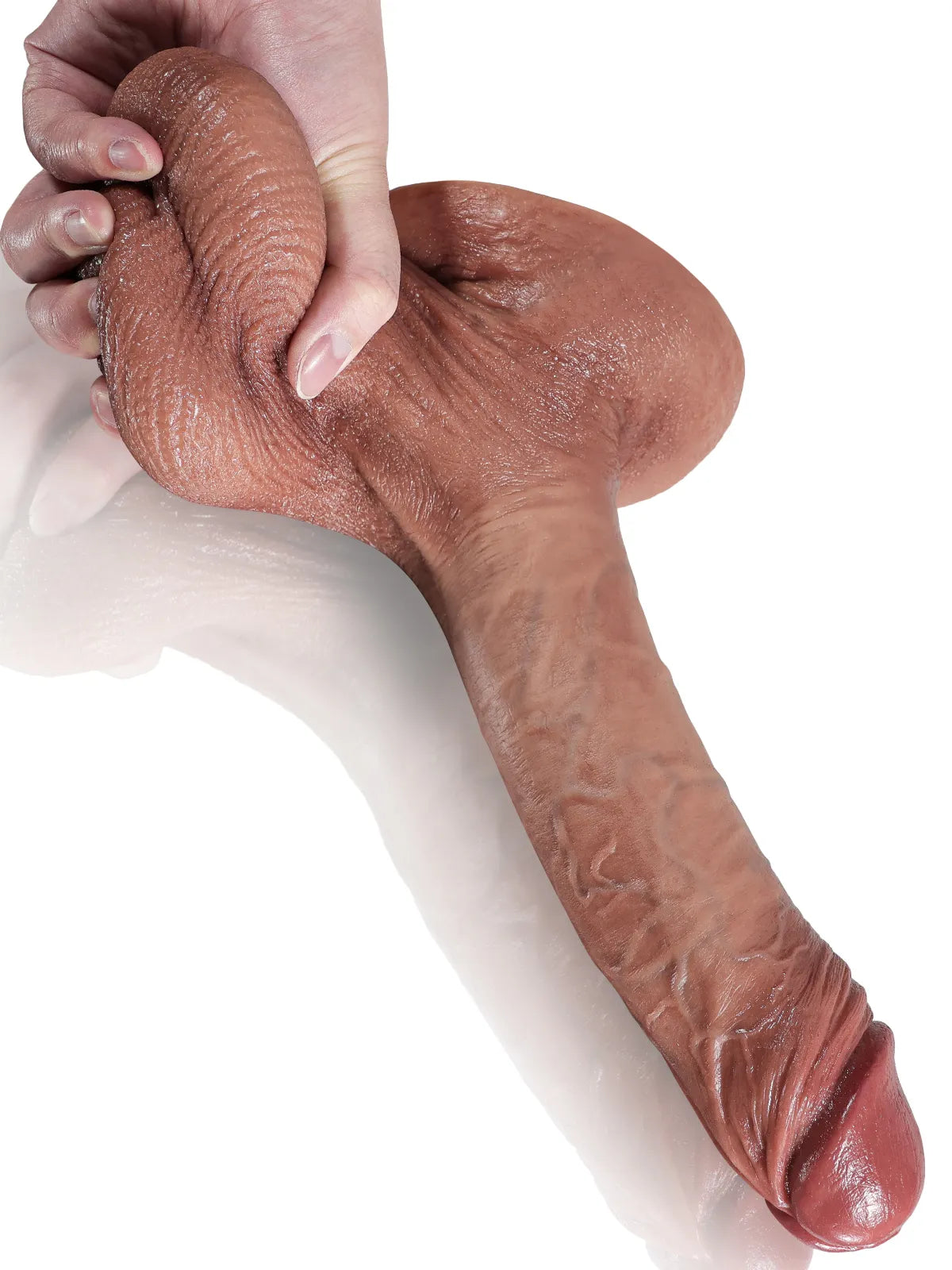 Jozef - Gode Réaliste Long avec Testicules Mobiles - 24,5 cm