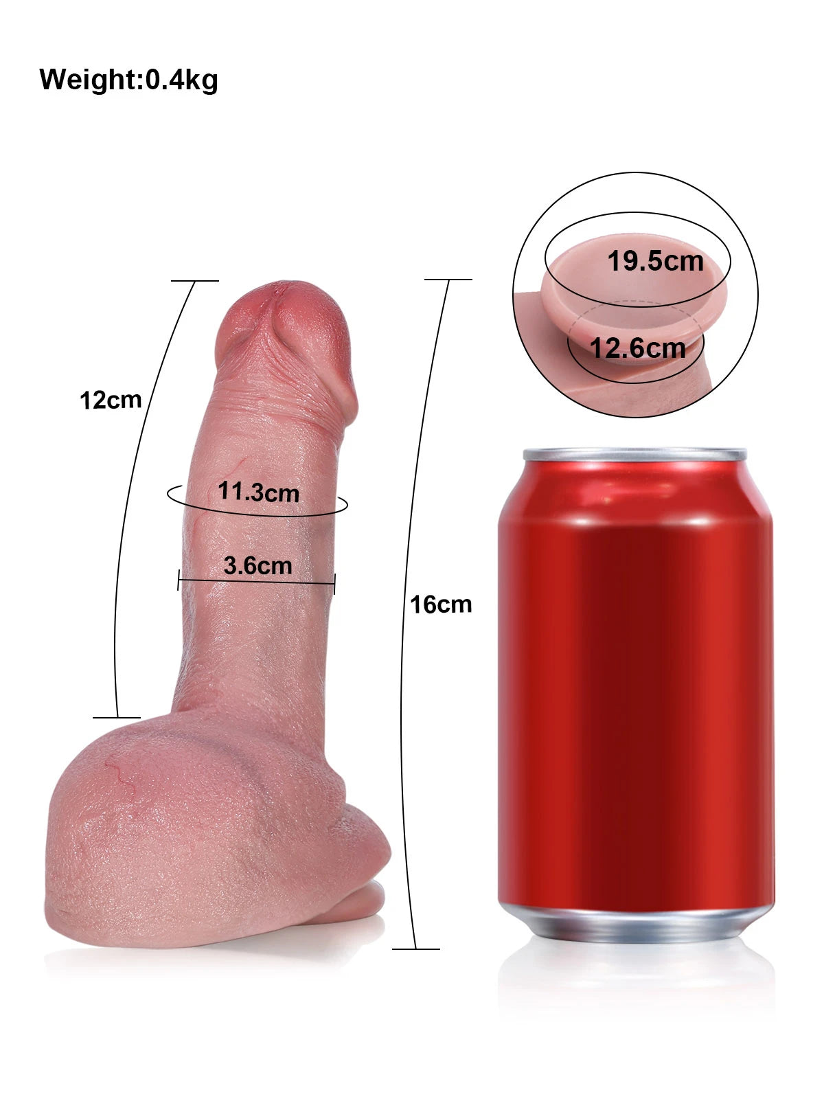 Julian - Gode Réaliste Souple en Silicone Idéal Débutant - 16 cm
