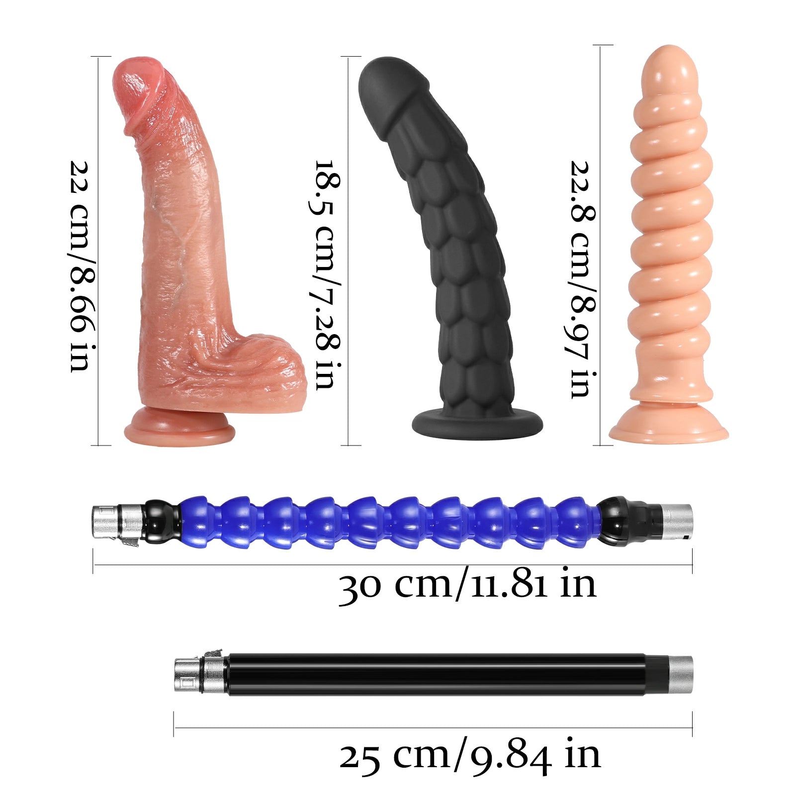 Apex - Kit Machine Sexuelle 3-en-1 avec Connecteur Universel