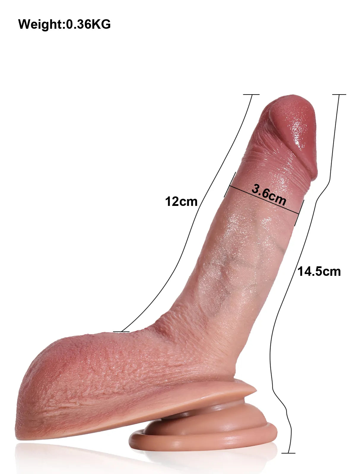 Fabrice – Godemichet Réaliste pour Débutants – 14,5 cm