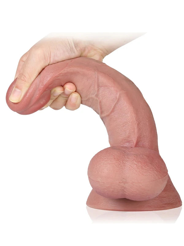 Patrick - Godemichet Réaliste en Silicone Souple avec Testicules Flexibles - 23 cm