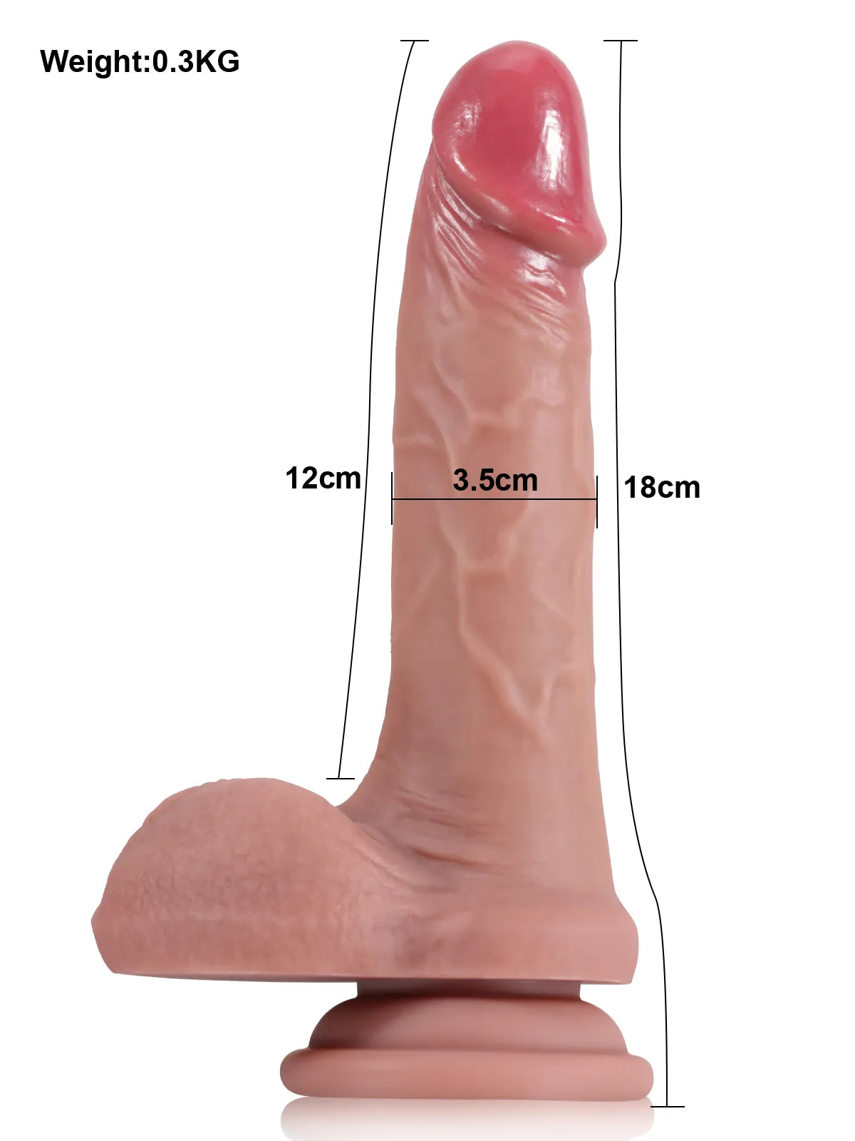 Paul – Godemichet Réaliste à Peau Coulissante et Détails Précis – 18 cm