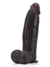 Rocco - Gode Réaliste Noir Extra Épais en Silicone Double Densité - 27,5 cm