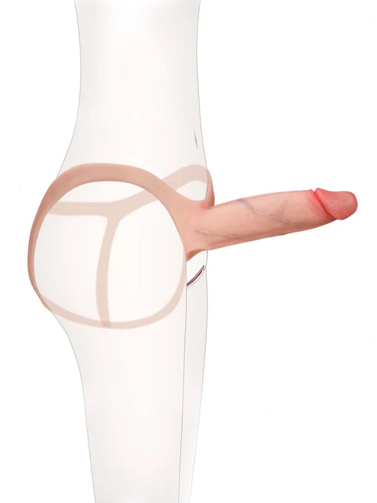 Seraphine - Gode Ceinture Creux Réaliste en Silicone (Strap-On), Effet Extension - 21 cm