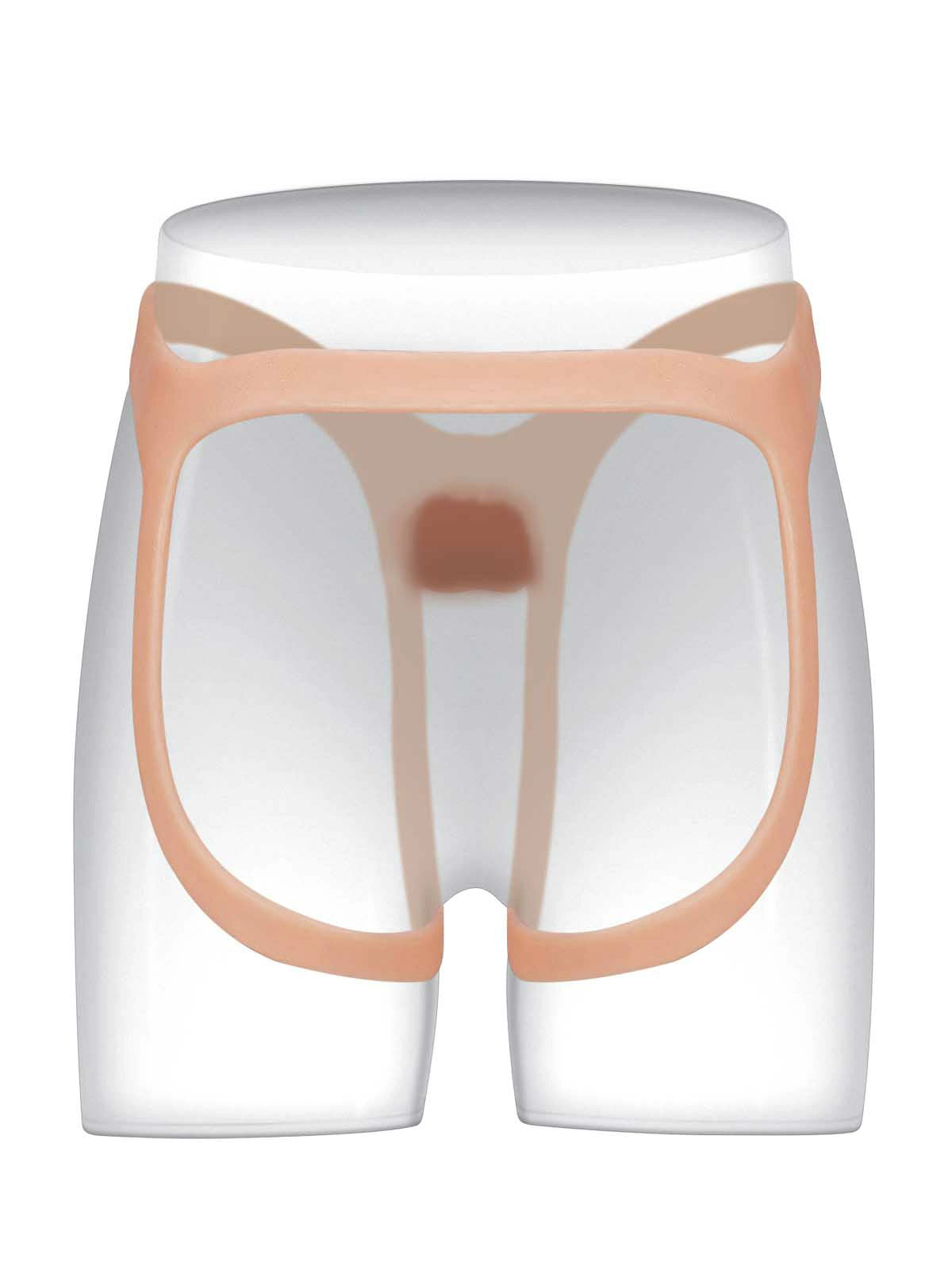 Seraphine - Gode Ceinture Creux Réaliste en Silicone (Strap-On), Effet Extension - 21 cm
