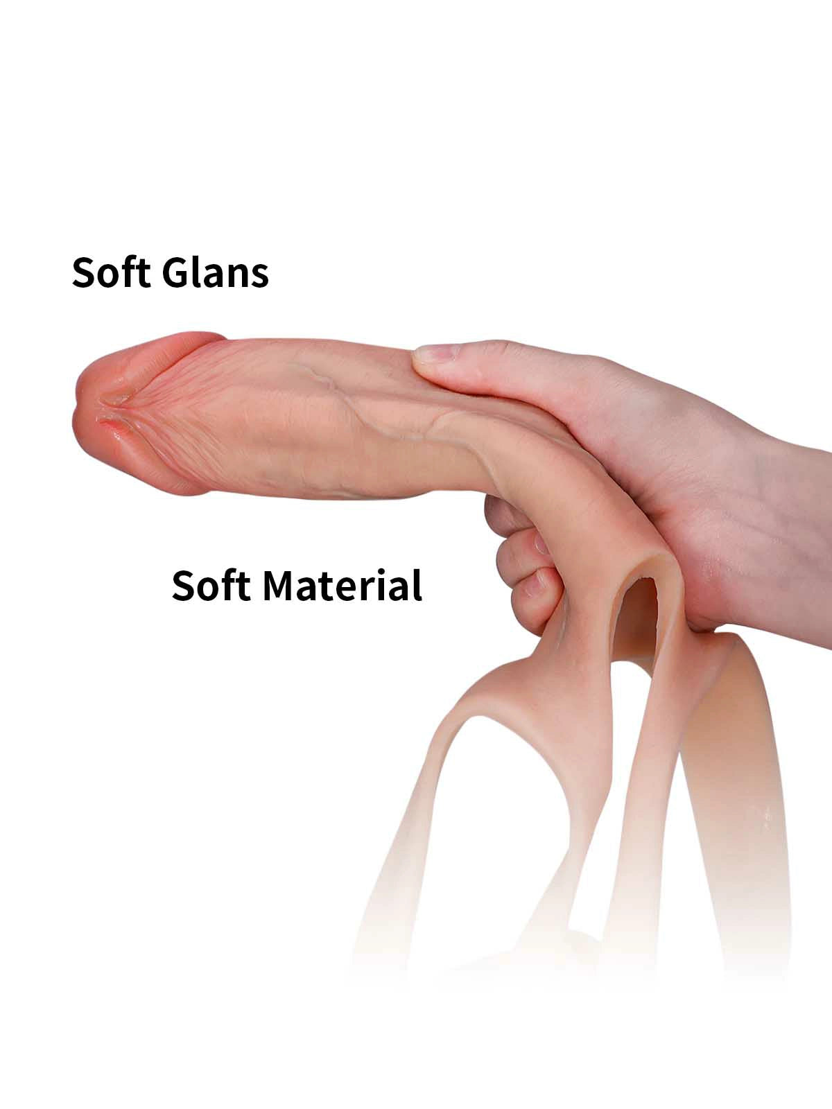Seraphine - Gode Ceinture Creux Réaliste en Silicone (Strap-On), Effet Extension - 21 cm