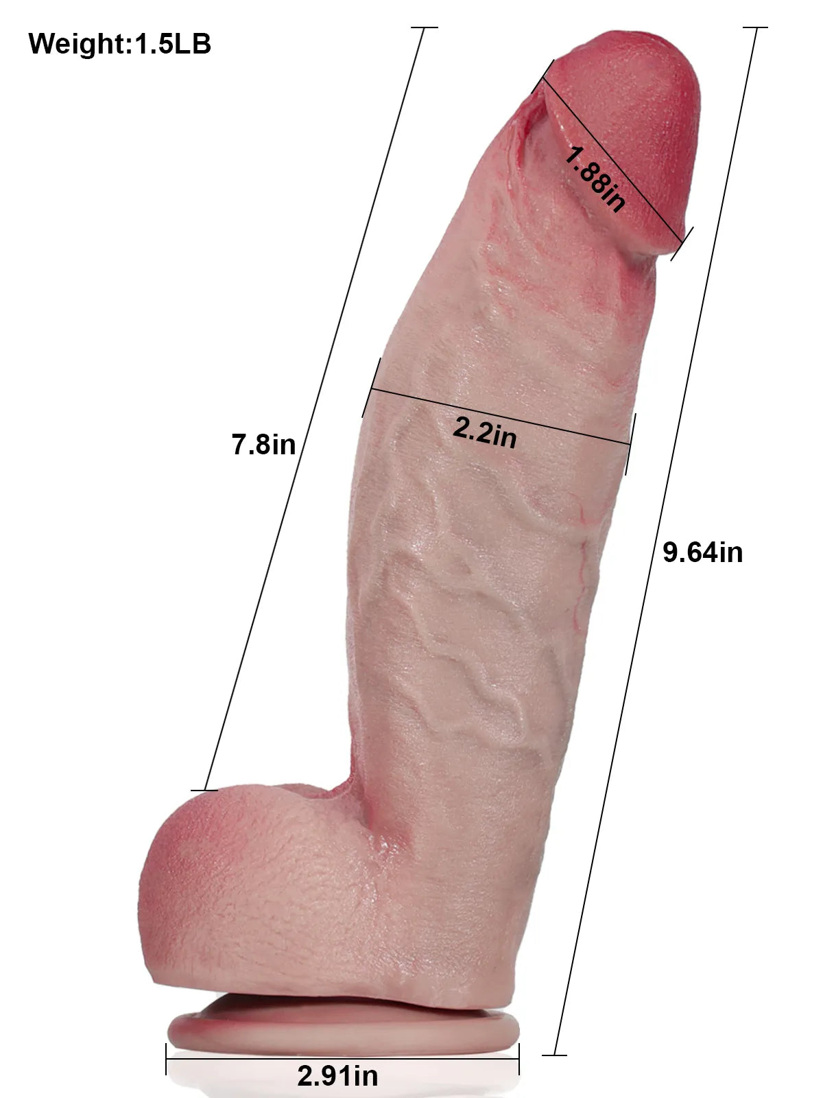 Serge – Godemichet Réaliste Épais et Courbé – 24,5 cm