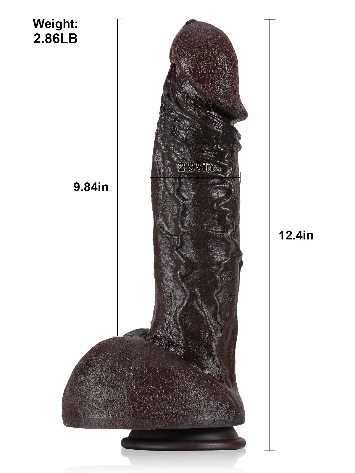 Dominus - Godemichet Réaliste Avec Nervure Centrale Et Tête Gonflée - 31,5 cm