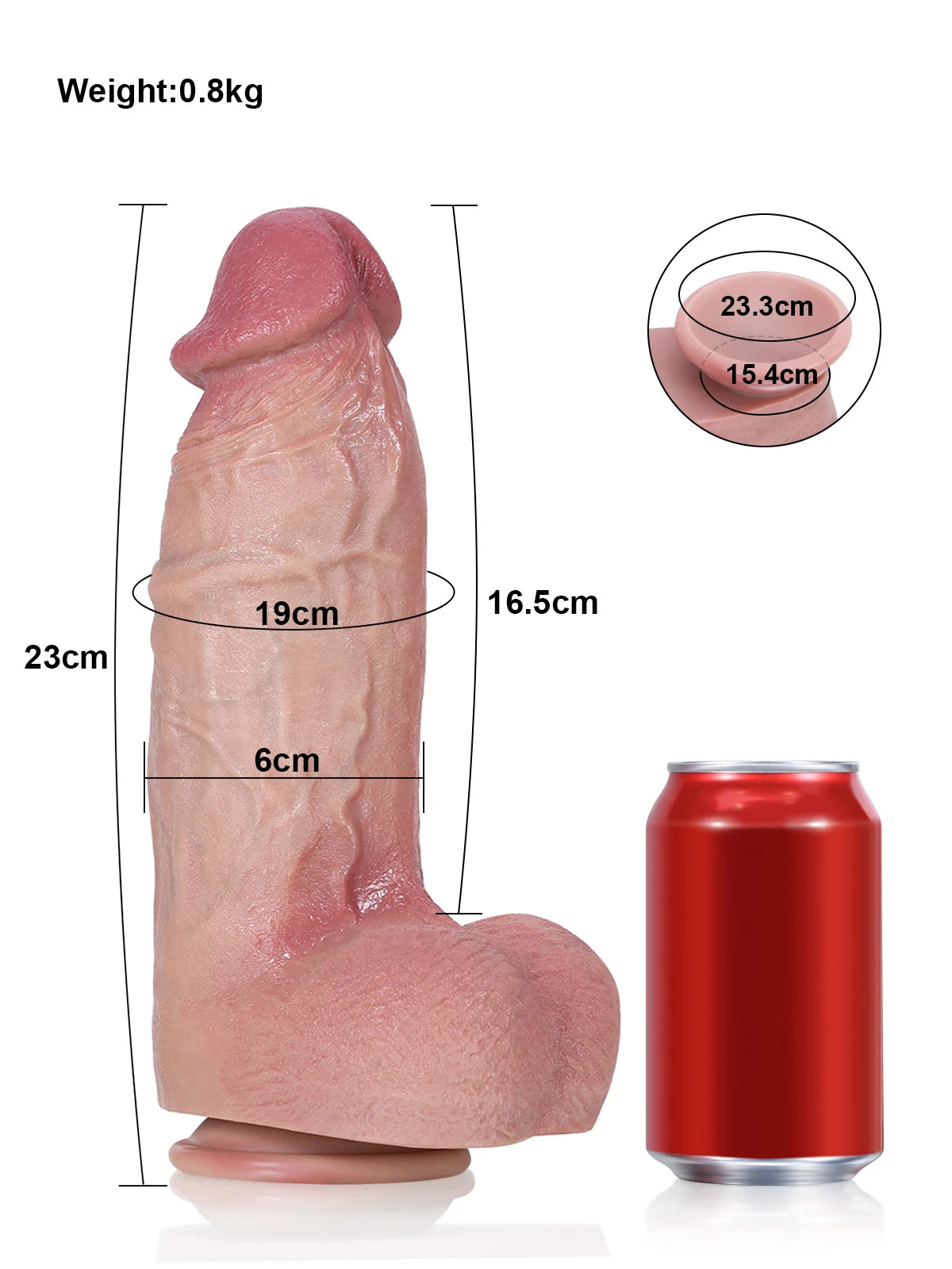 Thor - Gode Réaliste Extra-Épais et Arrondi · Disponible en L et XL - 23 cm/27 cm