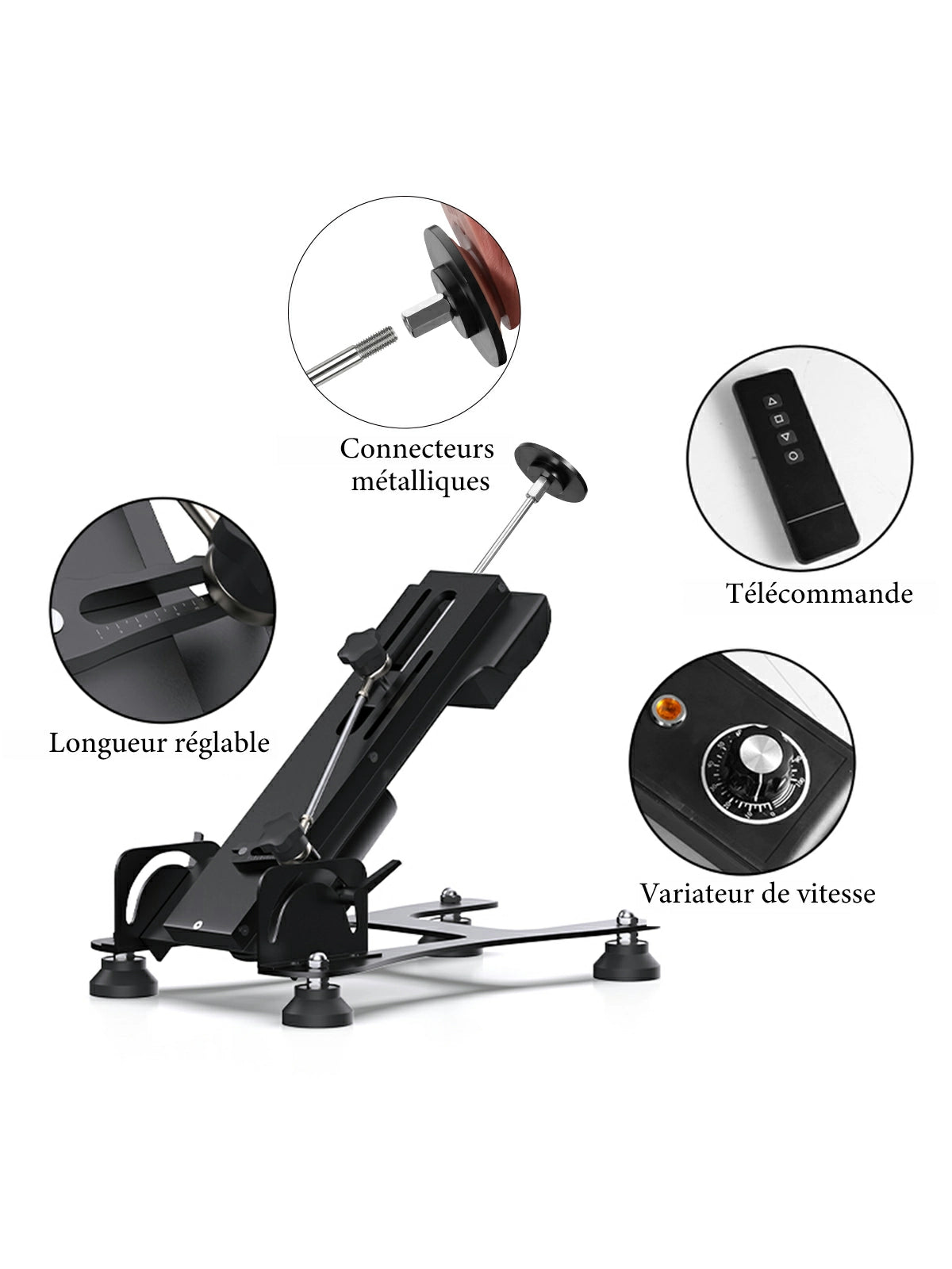 Vortex - Machine Sexuelle à Course Variable 3-15 cm avec Télécommande