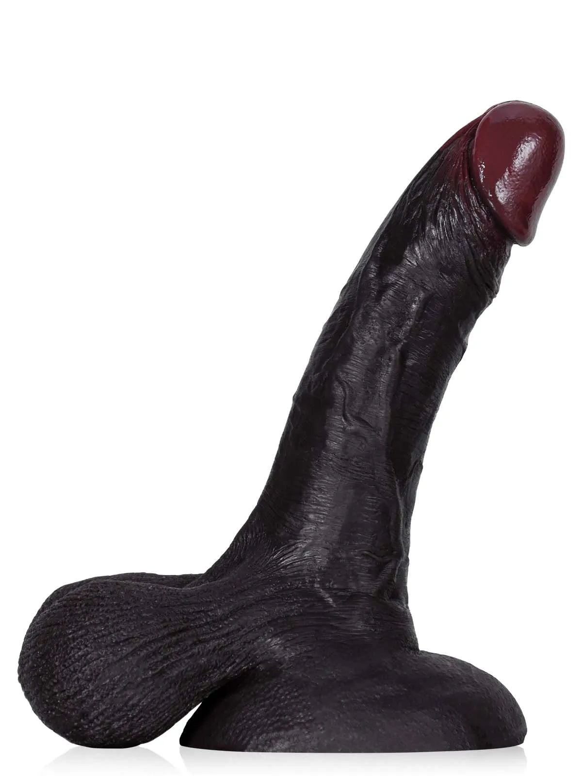 Zeus - Godemichet Réaliste Noir BBC avec Scrotum Mobile - 22 cm